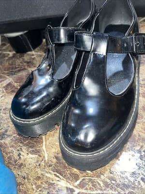 Madden Girl Women 6 Hollyy Black Patent Platform Mary Jane Loafer Lug Sole Y2K - Thumbnail 6