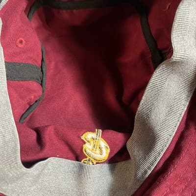 mens L/XL MAROON cotton Cavs Safari Hat By Mitchell & Ness - Thumbnail 3