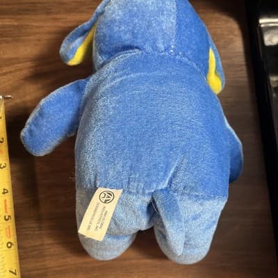 Blue Elephant With Yellow Accents - Plush 10.5” A&A Global Industries, Inc. - Thumbnail 5