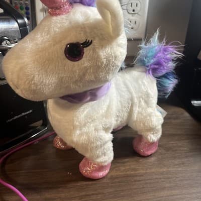 Kid Connection Walking Unicorn with Remote Control Leash Plush Stuffed Wks Read - Thumbnail 2