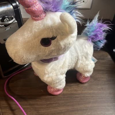 Kid Connection Walking Unicorn with Remote Control Leash Plush Stuffed Wks Read - Image 1