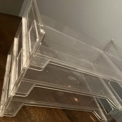 3 Tier Clear Acrylic Stackable Storage Shelves /files - Thumbnail 3