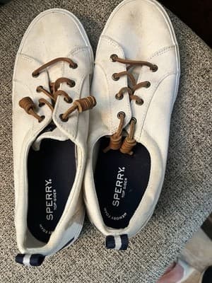 Women’s Size Ten Sperry White Top Sliders Memory foam - Thumbnail 4