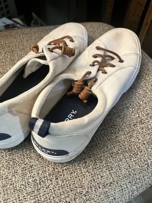 Women’s Size Ten Sperry White Top Sliders Memory foam - Thumbnail 5