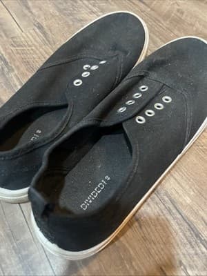 DividedH&M Unisex Black and White Platform Sneakers size EUR 40 US 8.5 No Laces - Thumbnail 2