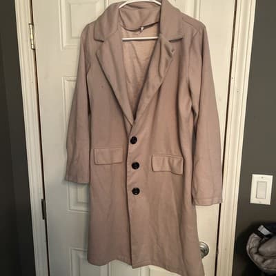 Women’s Light Pink Medium Lightweight Peacoat Unbranded 100%polyester - Image 1
