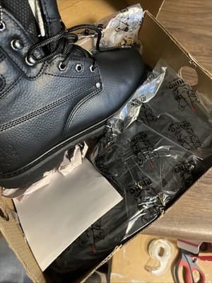 Rhino Mens Steel Toe 9.5 Black Boots Style 60C21 - Thumbnail 5