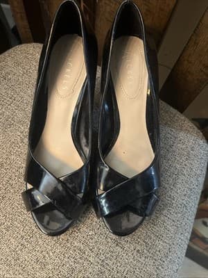 Nickels Jay Black Womens Pump High Heel Pump Dress Open Peep Toe Shoe Size 6 - Thumbnail 6