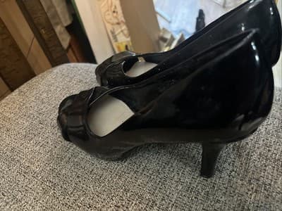 Nickels Jay Black Womens Pump High Heel Pump Dress Open Peep Toe Shoe Size 6 - Thumbnail 5