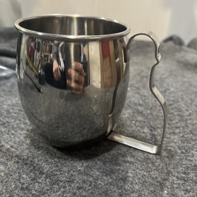 Patron Tequila Moscow Mule Stainless Steel Mug Cup Metal Embossed Bee Logo - Thumbnail 4