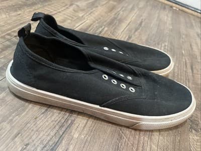 DividedH&M Unisex Black and White Platform Sneakers size EUR 40 US 8.5 No Laces - Thumbnail 3