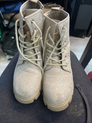 Gio Mia Size 4 Sparkly Combat Boots - Thumbnail 5