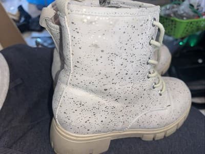 Gio Mia Size 4 Sparkly Combat Boots - Image 1