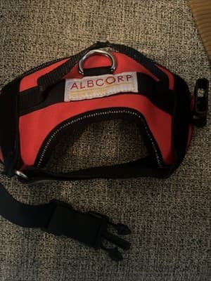 Albcorp Follow My Steps Pet Vest With Reflection Size XS RED AND BLACK - Image 1