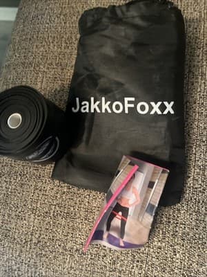 JakloFoxx Resistance Band And Exercise Directions Black With Bag To Carry - Thumbnail 2