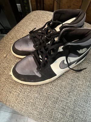 Nike Air Women’s High tops Throwback Ankle High Gray, White An Black Shoes Sz 8 - Thumbnail 8