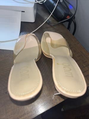 Ego Size 8 Women’s Beige Heels With Clear Open Toe Strap - Thumbnail 5