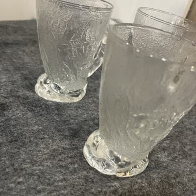 Vintage Flinstones McDonald’s Frosted Clear Treemendous Glass Handle Mug Cup - Thumbnail 4