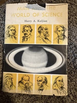 Vtg. 1964 HBDJ Book Man And The World Of Science by H. A. Kuljian Wear to Jacket - Image 1
