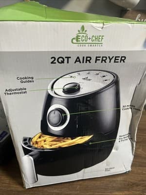 ECO CHEF AF-8061 2 QT AIR FRYER W/ Adjustable Thermostat Auto Shut-Off Brand New - Thumbnail 3