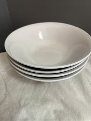 Set Of 4 Bowls Stone Lain Brand With Ribbed Outer Ceramic - Image 1