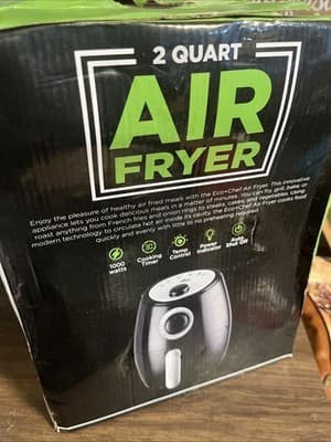 ECO CHEF AF-8061 2 QT AIR FRYER W/ Adjustable Thermostat Auto Shut-Off Brand New - Thumbnail 5