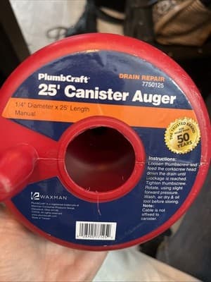 CANISTER AUGER 25FT SPRING WIRE PART#PS2411 1/4" X 25FT RUST RESISTANT - Thumbnail 2
