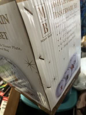 Vintage Merry Brite Christmas Porcelain Dinnerware Set Service For Four - Thumbnail 3