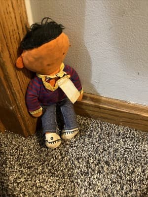 ORIGINAL Vintage 1970s Knickerbocker Sesame Street Ernie Plush Doll 9" - Thumbnail 2