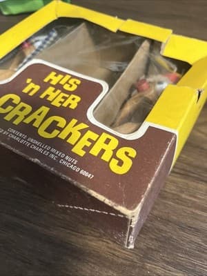 Vintage His And Her But Crackers Wooden Characters 6 0z - Thumbnail 2