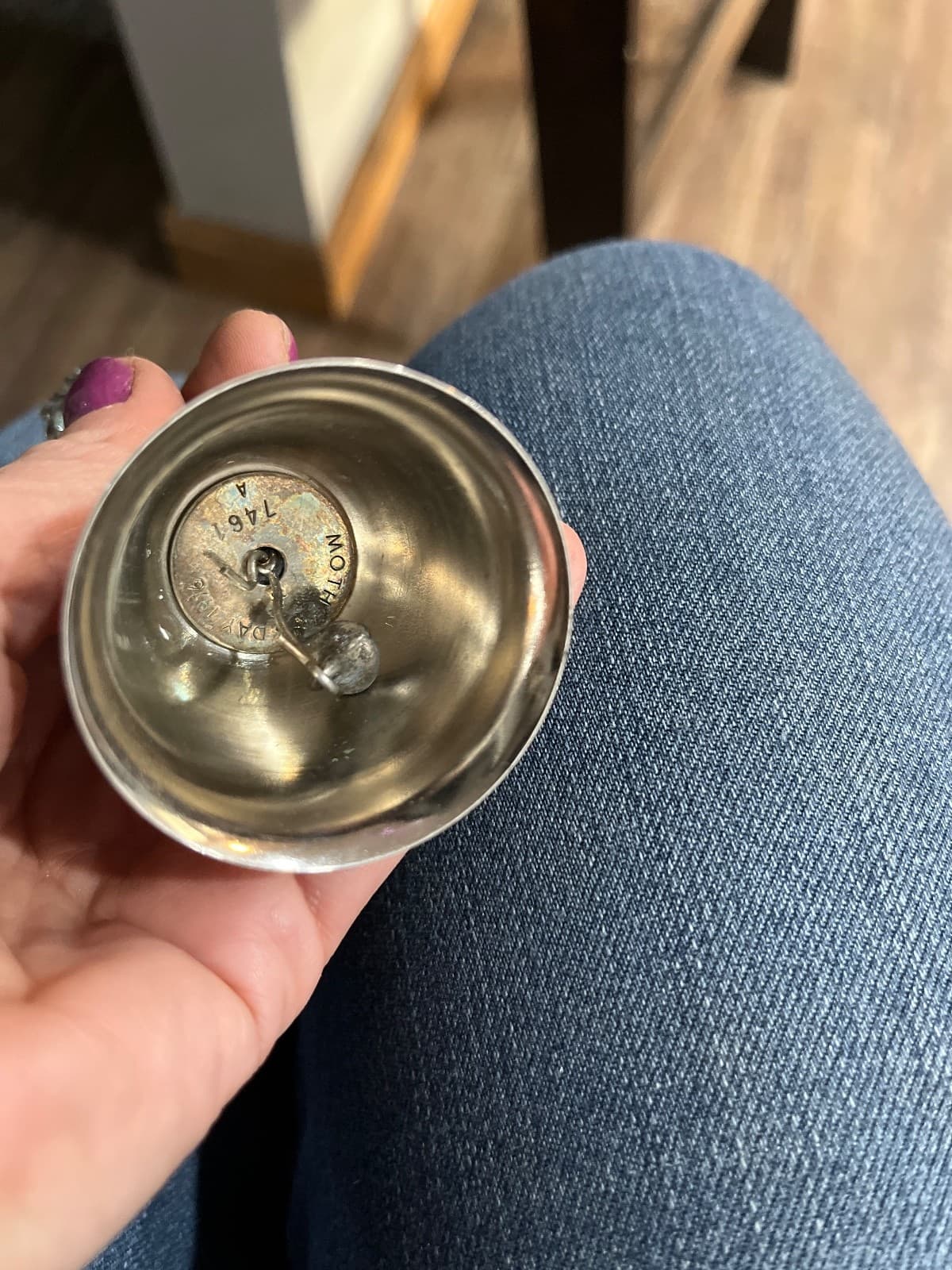 VINTAGE DANBURY MINT 1976 MOTHER'S DAY SILVERPLATE BELL 1976 an7461 with CLAPPER - Thumbnail 4