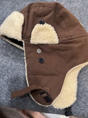 One Size Fits All Bomber Hat Men Pilot Aviator Trapper Hat Faux Fur - Image 1