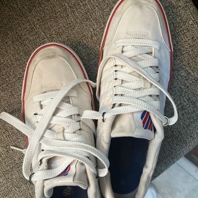 Men K Swiss White Shoes Size 12 Red White Blue - Thumbnail 6
