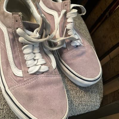 VANS Lavender Skate Sneakers Men's Size 7.5 Women's Size 9 Suede - Thumbnail 3