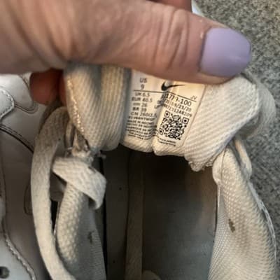 Size 9 Nike Ebernon Low Mens Triple White AQ1775-100 Basketball Classic Retro - Thumbnail 4