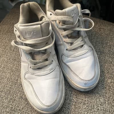 Size 9 Nike Ebernon Low Mens Triple White AQ1775-100 Basketball Classic Retro - Thumbnail 2