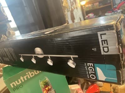 Eglo Armento 30.71" 4-LED Satin Nickl Dimmable Track Light w/ Adj. Heads 201453A - Image 1