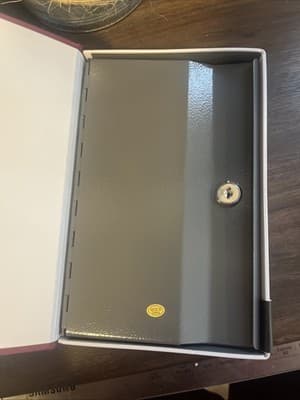 New English Dictionary Secret Book Safe w 2 Keys Lock Burgundy NEW Fast Shipping - Thumbnail 2