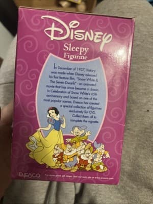 DISNEY Snow White & The Seven Dwarfs SLEEPY Figurine CVS ENESCO 65th Anniversary - Thumbnail 3