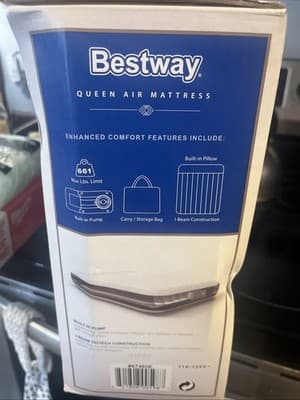 🆕 Bestway Aerolax Raised Air Mattress Queen Size in Black. (original packaging - Thumbnail 5