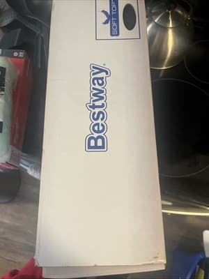 🆕 Bestway Aerolax Raised Air Mattress Queen Size in Black. (original packaging - Thumbnail 4