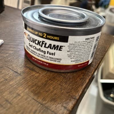 Sterno Quick Flame Chafing Fuel Steel 6.28oz Camping Cooking 3Pk New - Image 1