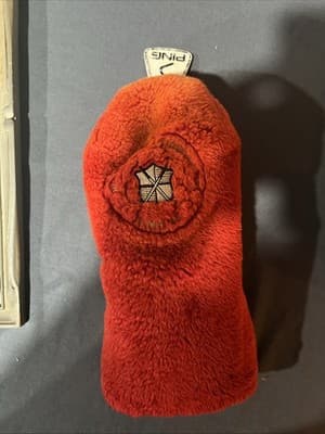 Ping Vintage Fur Plush Fuzzy Driver 4 Wood Headcover Head Cover Red - Image 1