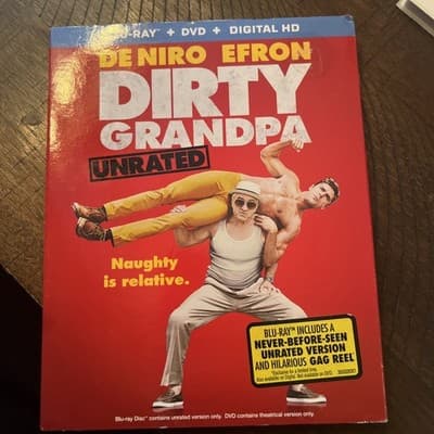 Dirty Grandpa Blu-ray DVD Digital HD 2016 Unrated De Niro Efron - Image 1