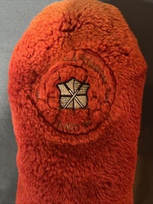 Ping Vintage Fur Plush Fuzzy Driver 4 Wood Headcover Head Cover Red - Thumbnail 3