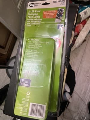 Puck Light 3-Pack Commercial Electric Remote Control LED White Color Changing - Thumbnail 2