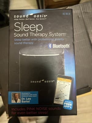 Sound Oasis Sleep Sound Therapy System Bluetooth White Pink Noise 20 Sleep Sound - Image 1