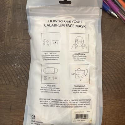 HUGE LOT 170 Calabrum Adult & Kid Reversible Face Masks Washable LUK*EES ALL NEW - Thumbnail 2