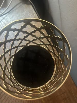 Gold Metal Candle Holder Approx 4” tall And Diameter 4.25” Sonoma Life +style - Thumbnail 2