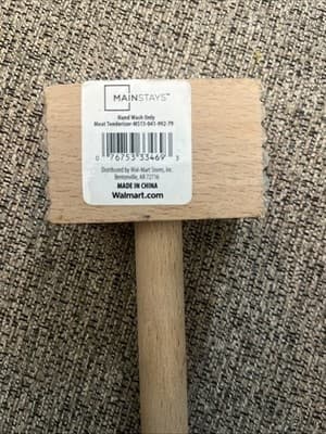 Mainstays Meet Tenderizer From Walmart Made Of Wood - Thumbnail 2